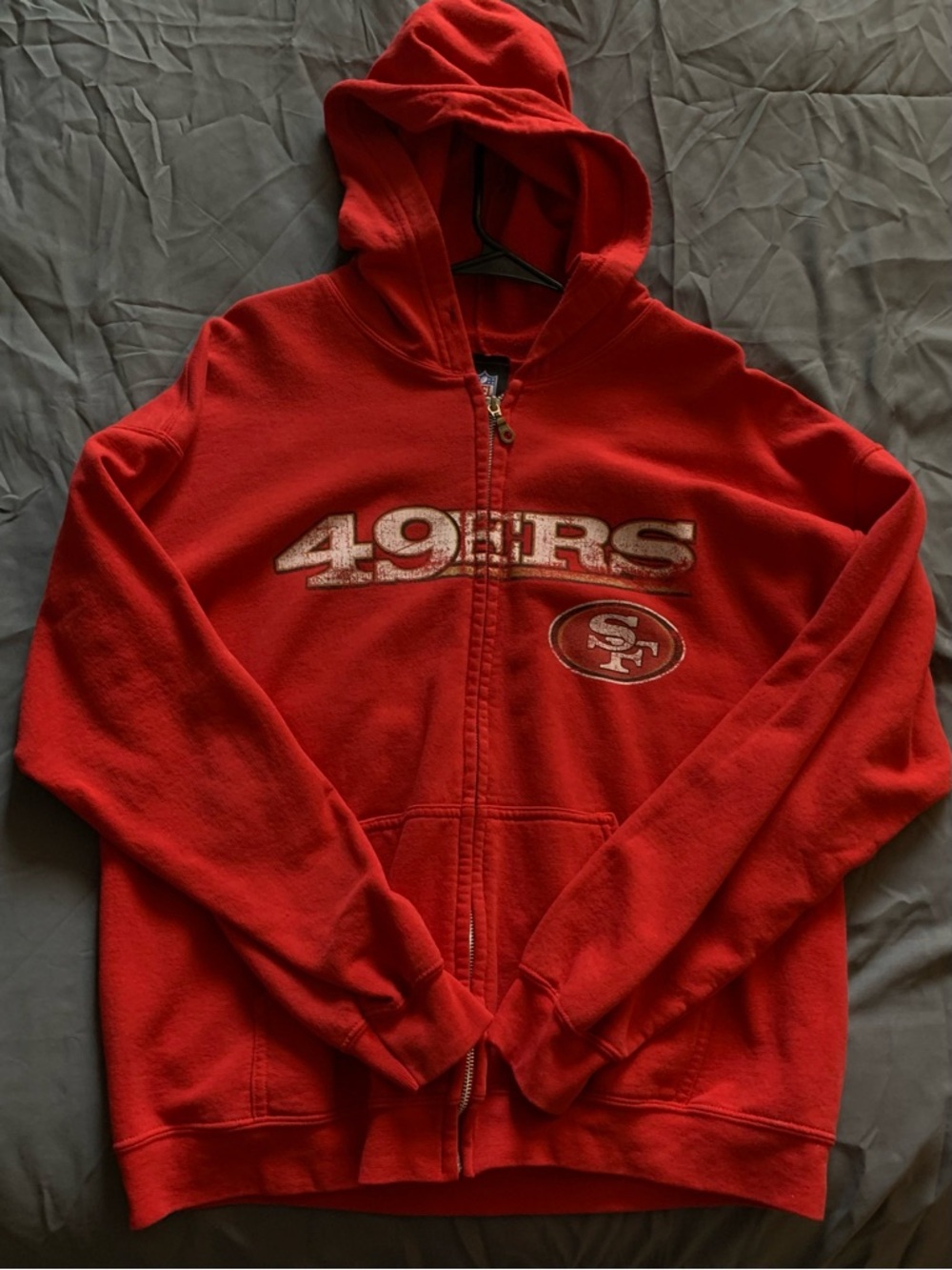 San Francisco 49ers Red Zip-Up Hoodie